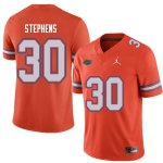 Men's Florida Gators #30 Garrett Stephens NCAA Jordan Brand Orange Authentic Stitched College Football Jersey AUR5662GO